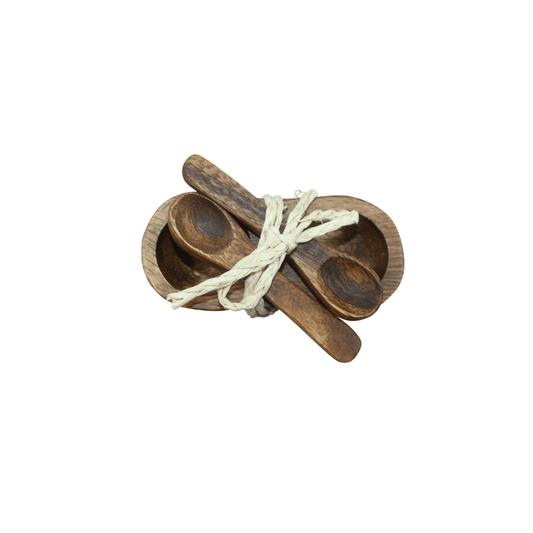 Acacia Condiment Set