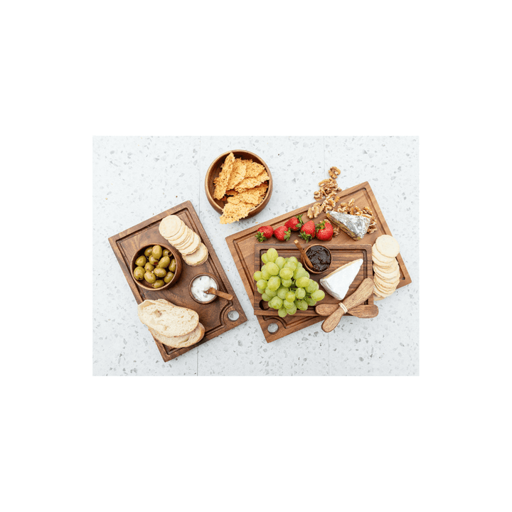 Acacia Rectangle Boards w Hole + Track - Large