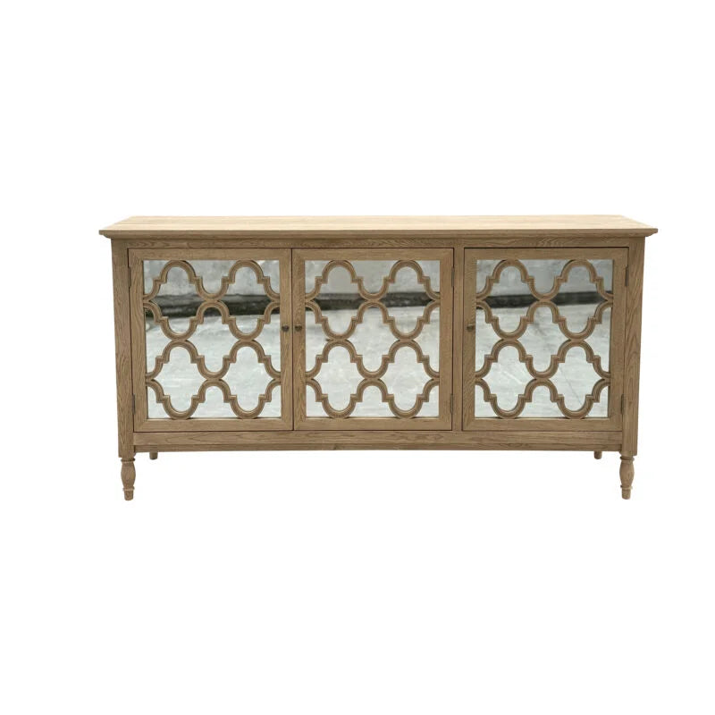 Avenues oak 3 Door Mirrored Sideboard
