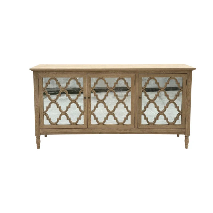 Avenues oak 3 Door Mirrored Sideboard