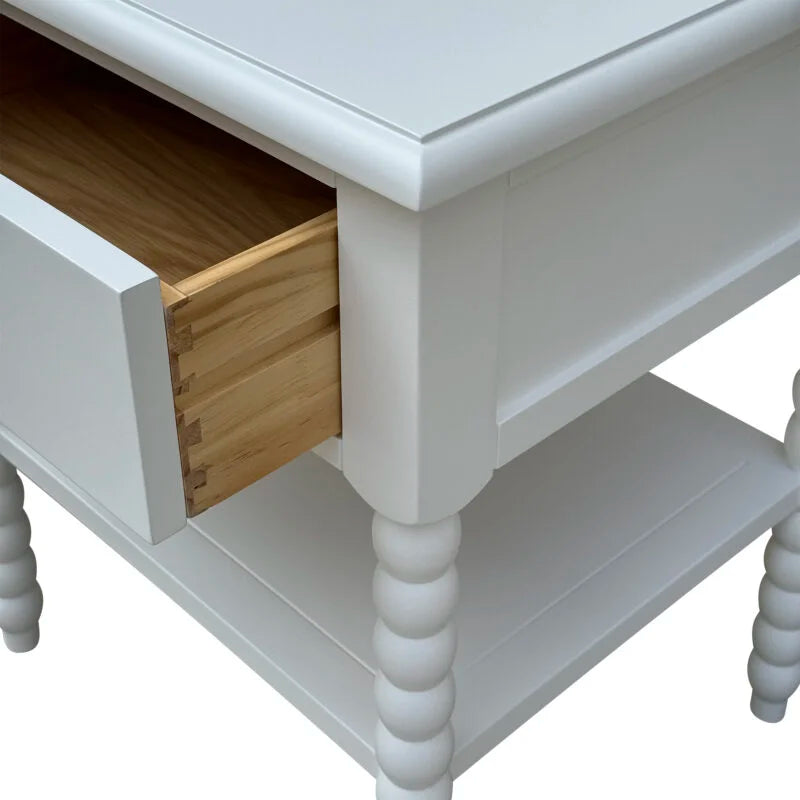 Bobbin Bedside - White - Medium
