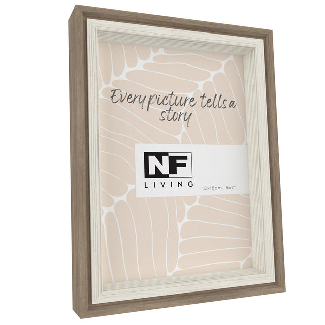 Wooden picture frame two tone