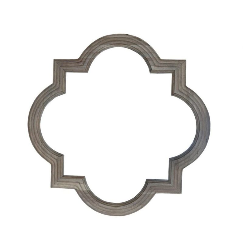 Cleveland Weathered Oak Mirror-Large - circle/square