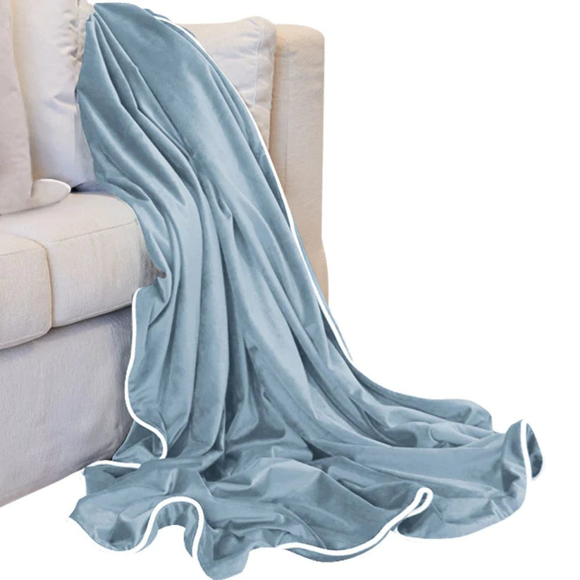 Duck egg blue throw deals