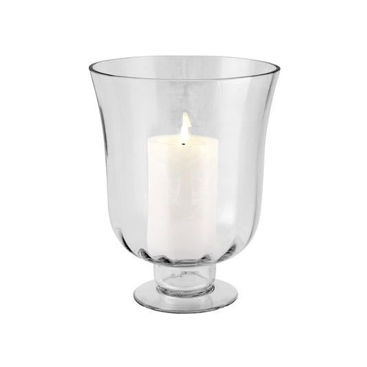 Glass urn hurricane vase