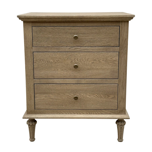Emmerson Side Table - Medium - Dark Oak - three draw