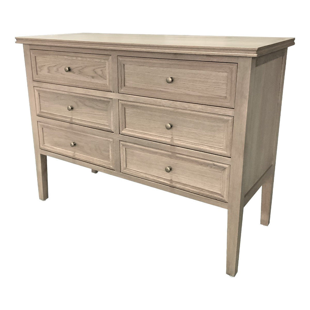 Cleveland 6 Drawer Chest - Weathered Oak