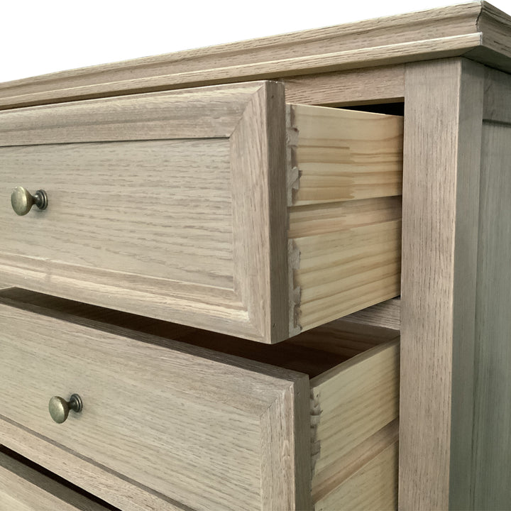 Cleveland 6 Drawer Chest - Weathered Oak