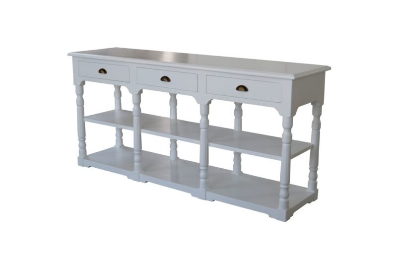 Oscar Oak Console Table – Matt White
