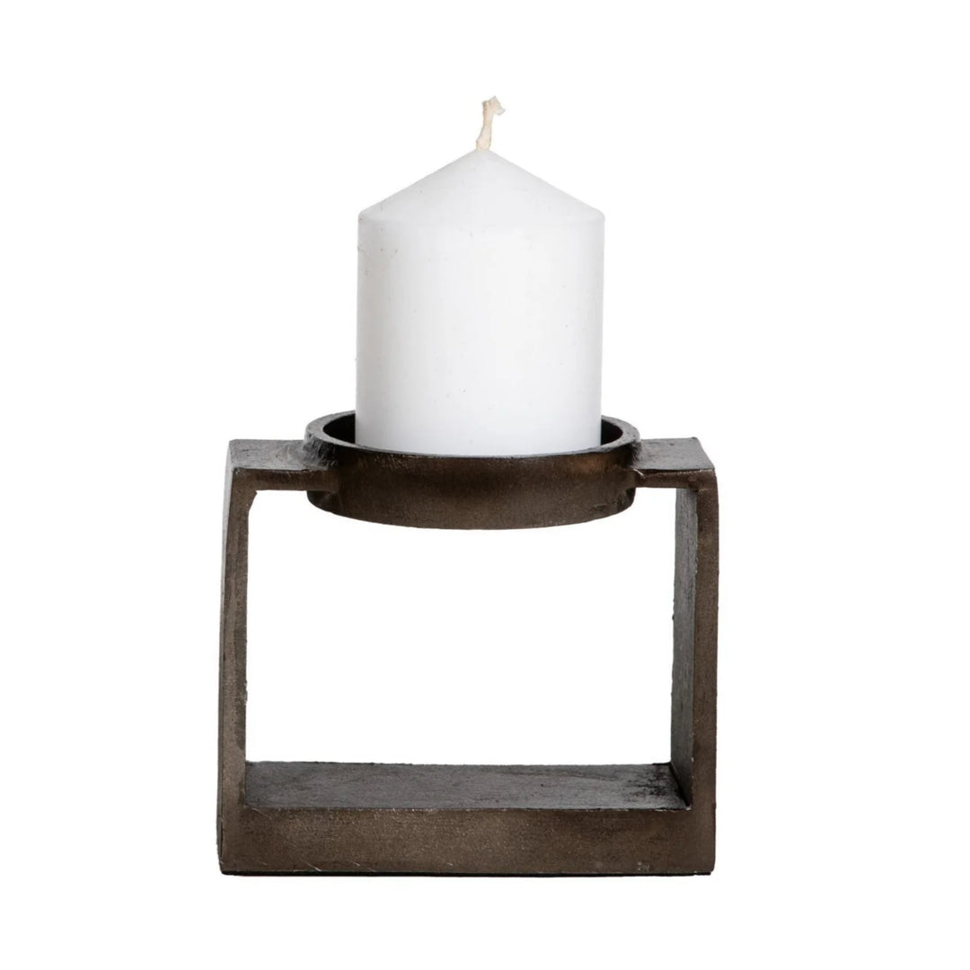 Stirrup Candle Holder - Antique Brown - Small