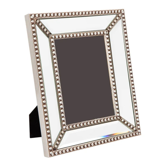 Silver stud mirror photo frame