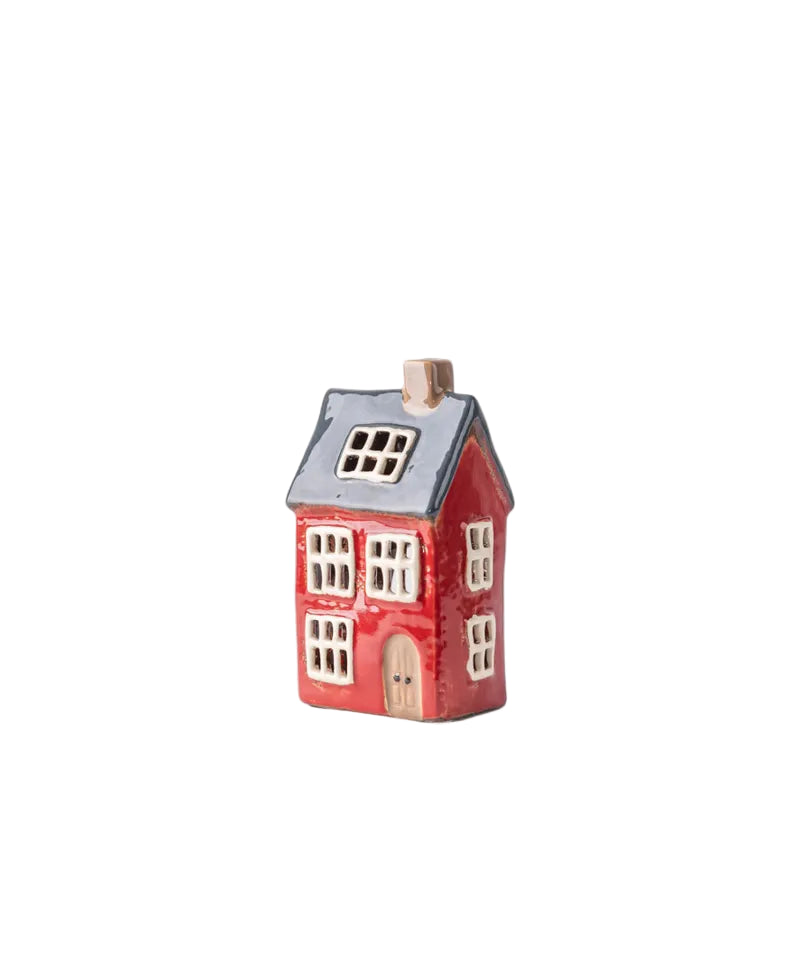 christmas ceramic tealight house, perfect christmas decorating piece