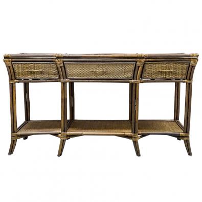 British Colonial Console - Tobacco - 3 draw