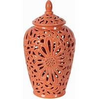 Orange ginger jar open cut