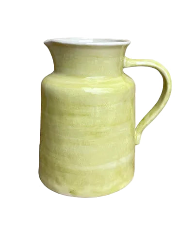 Green stoneware pitcher
