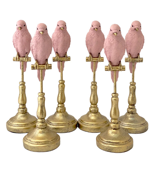 Pink Bird - Gold Stand