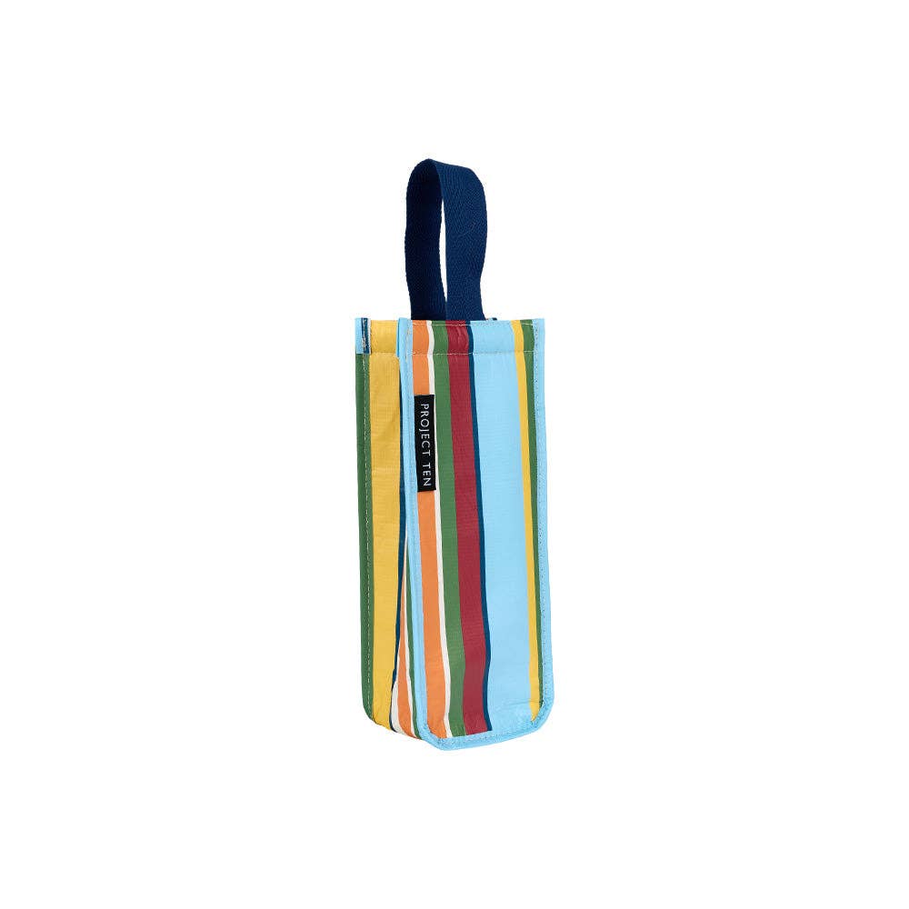 Retro Stripe Insulated Wine Bag