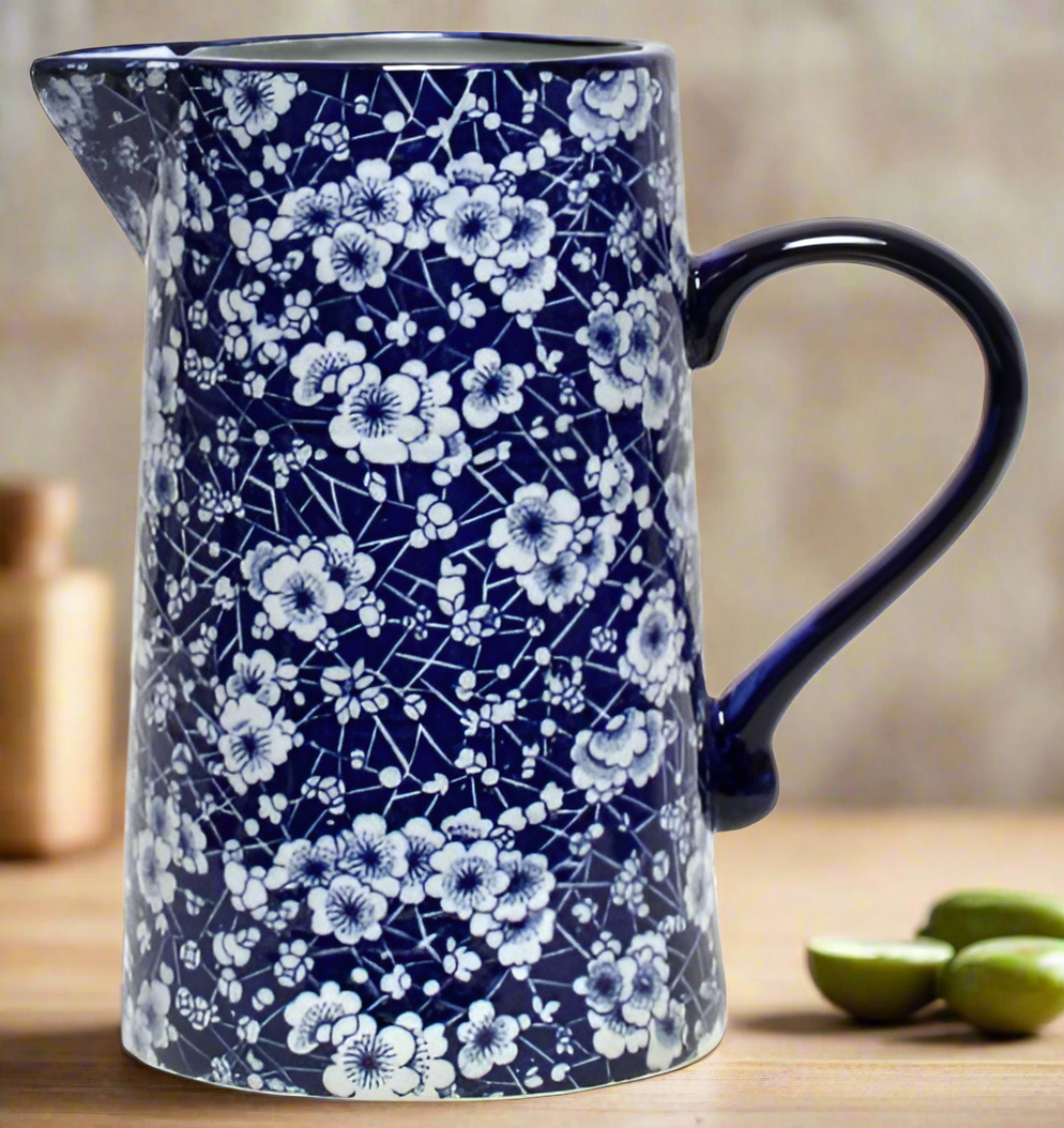 Blossom Blue & White Jug