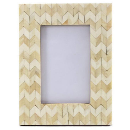 Herringbone Picture Frame in Cream
