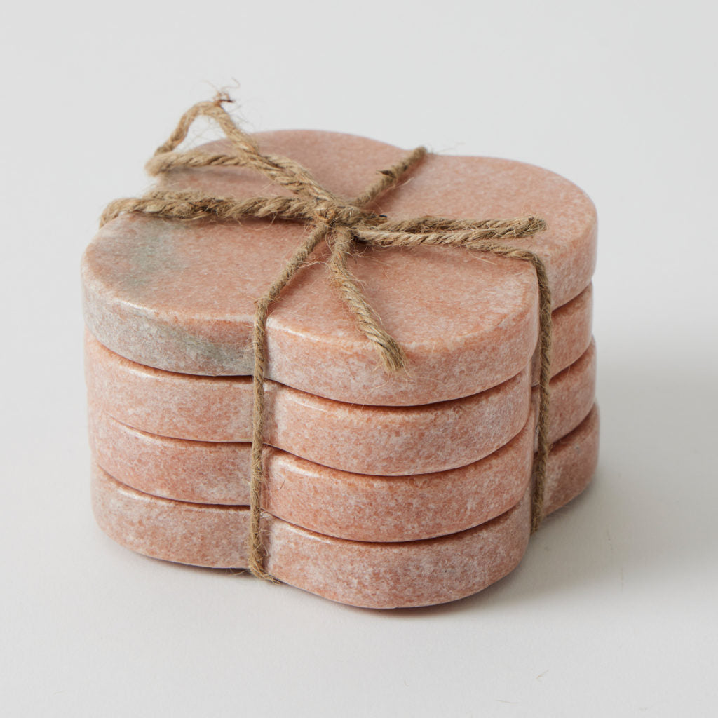 Marble Coaster Set of 4 - Pink