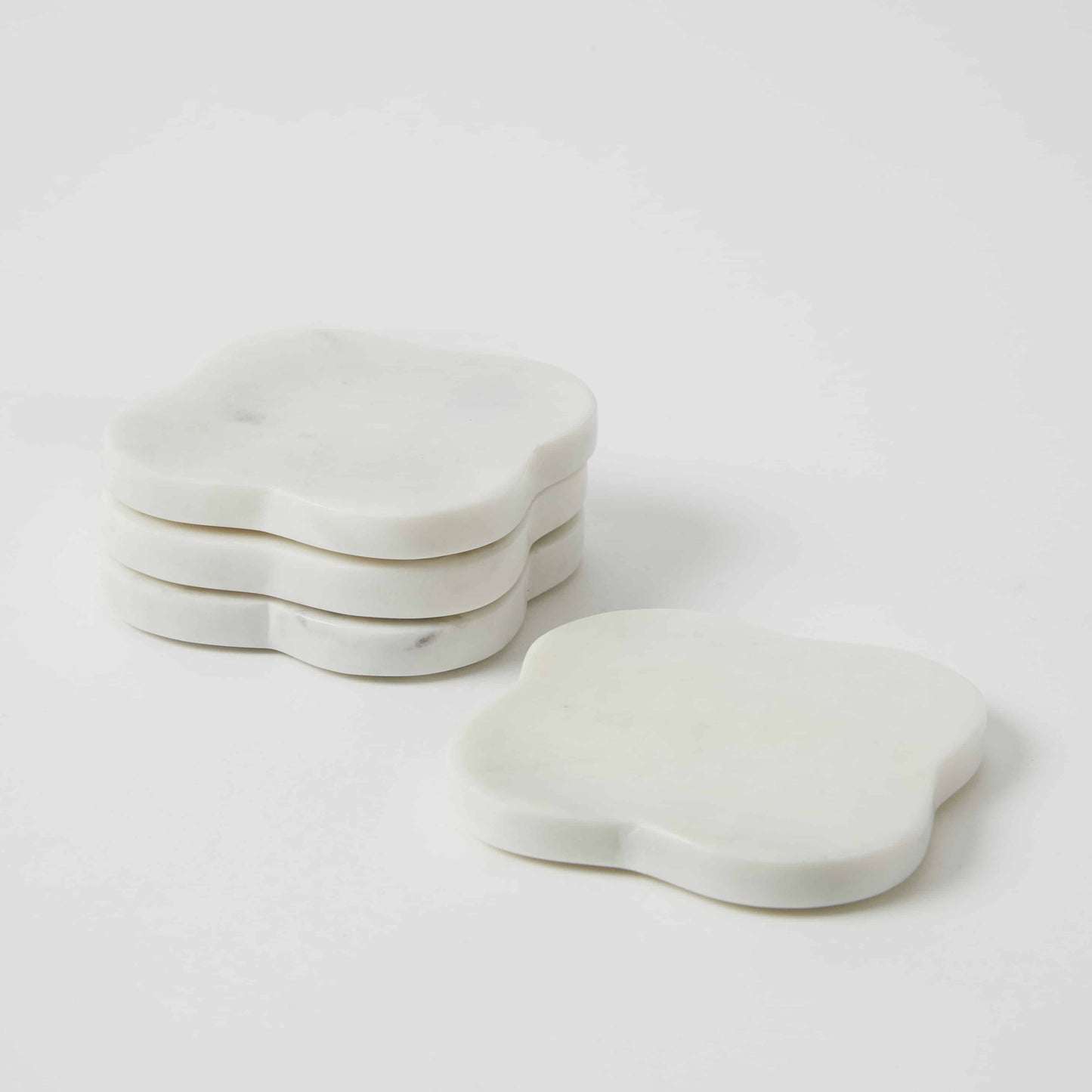 Marble Coaster Set of 4 - White