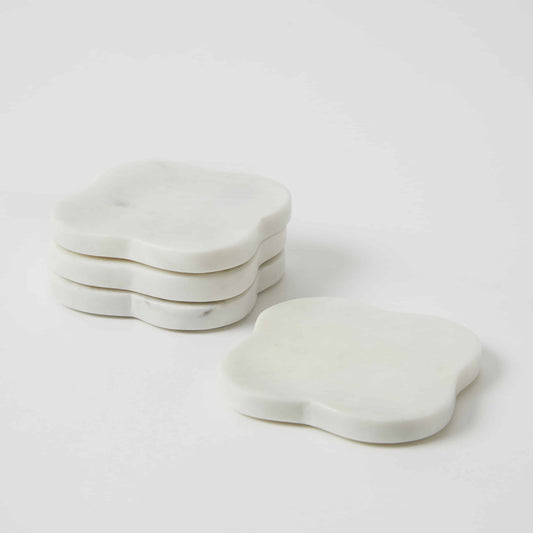 Marble Coaster Set of 4 - White