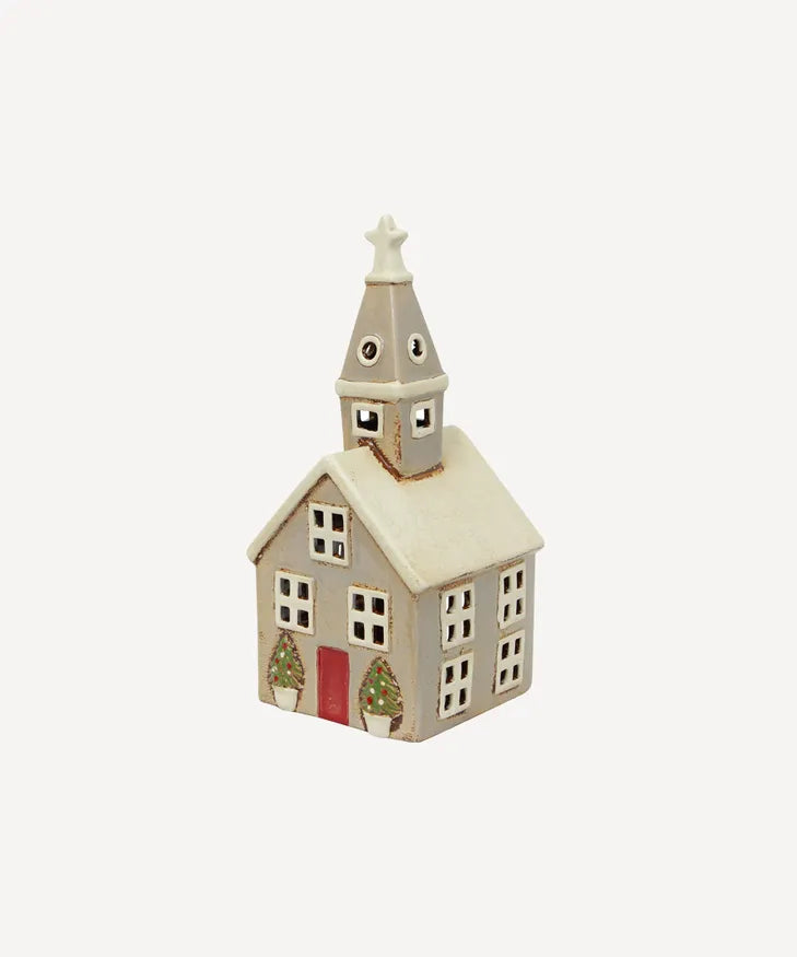 Alsace Tea Light Church Christmas Stone