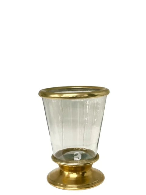 Antique Gold & Glass Vase