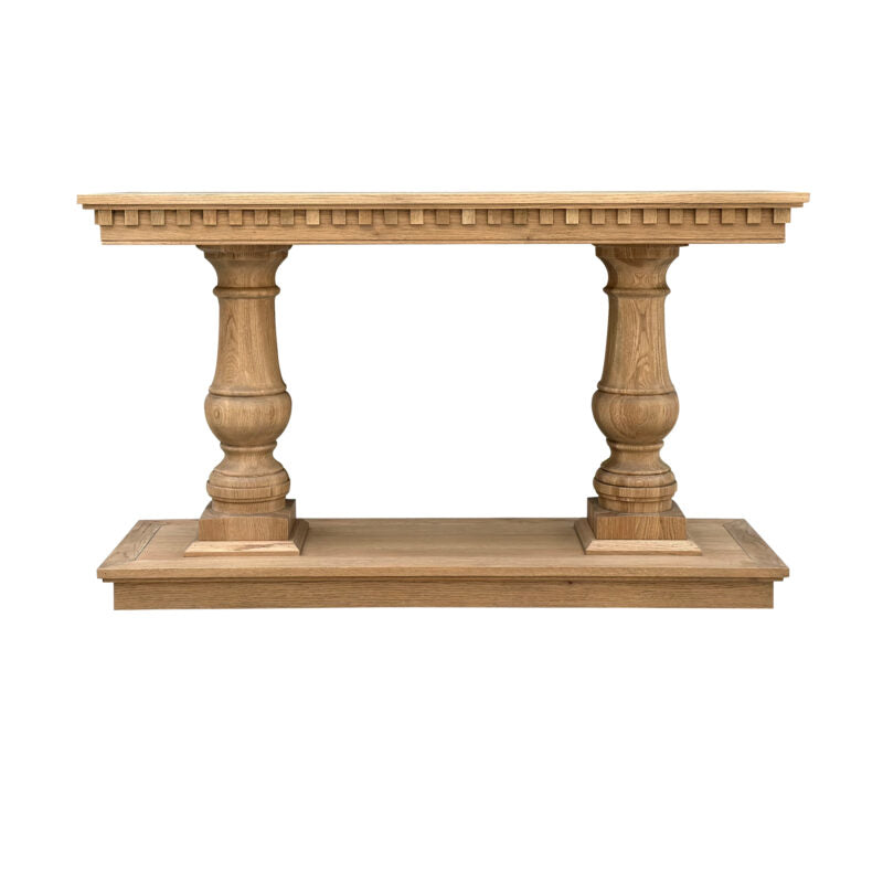 Balustrade Console - Weathered Oak