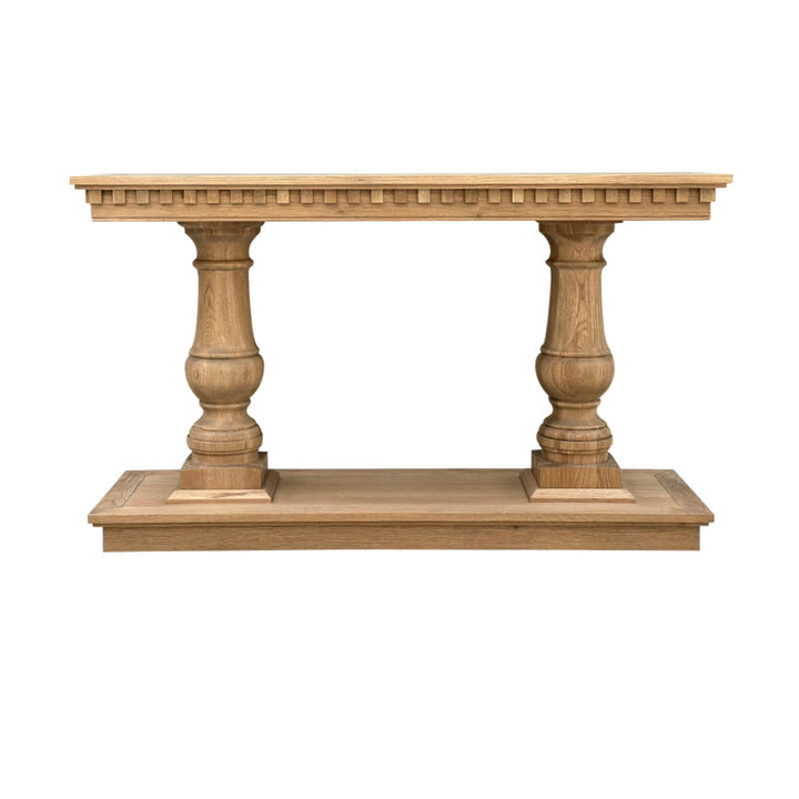 Balustrade Console - Weathered Oak
