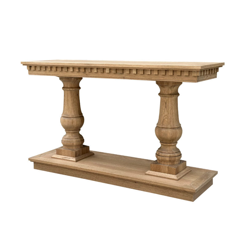 Balustrade Console - Weathered Oak