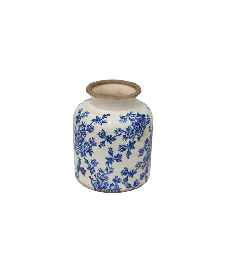 Floral Vessel blue and white vase