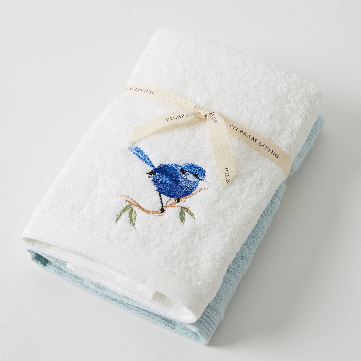 Blue Ren Hand Towel Set of 2 (1 Plain)