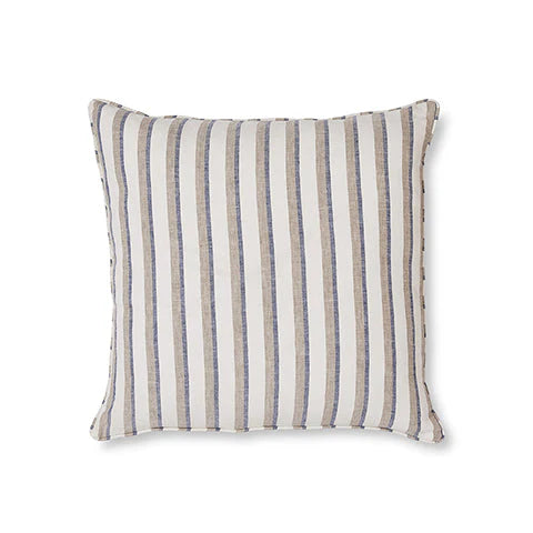 Blue/Taupe Stripe Cushion