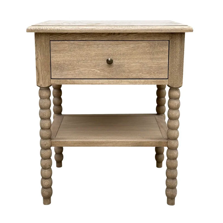Bobbin Bedside - Weathered Oak - Medium