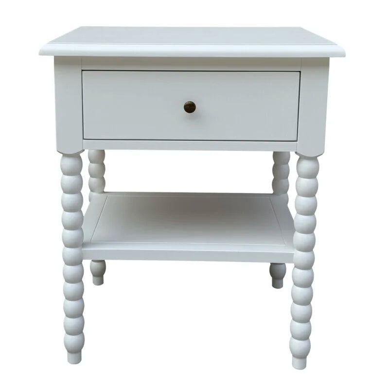 Bobbin Bedside - White - Medium