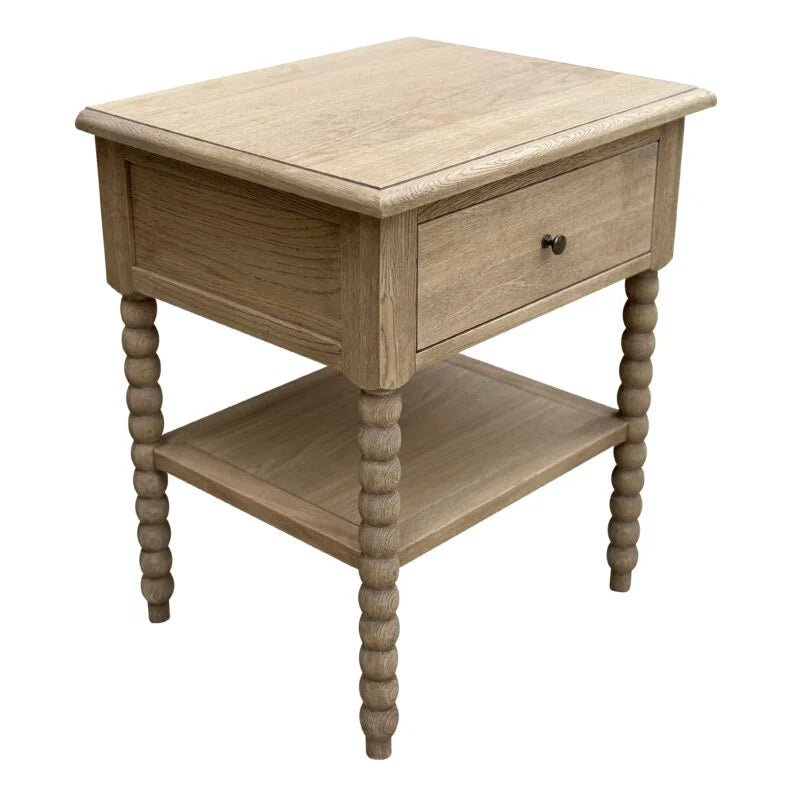 Bobbin Bedside - Weathered Oak - Medium