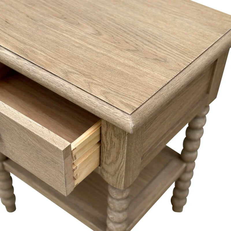 Bobbin Bedside - Weathered Oak - Small