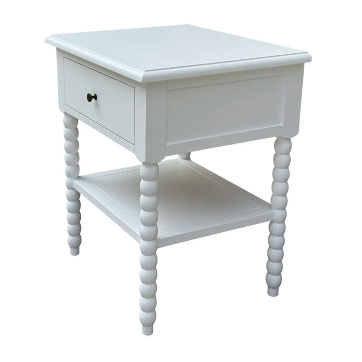 Bobbin Bedside - White - Medium