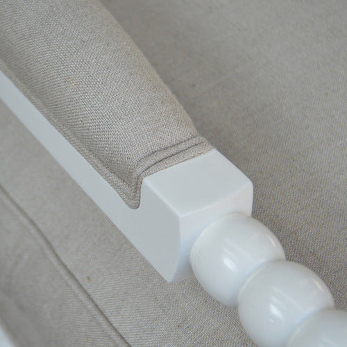 Bobbin Armchair - Oatmeal Linen