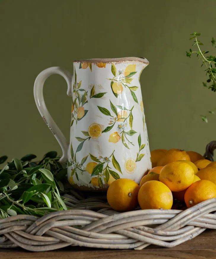 Rustic Lemon Jug - Tall