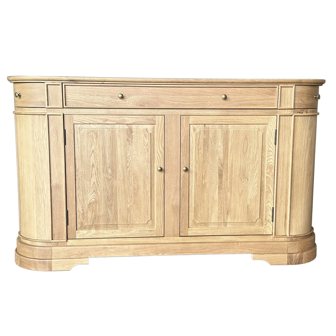 Breslin Curved Sideboard - Natural Oak 2 door, 2 draw