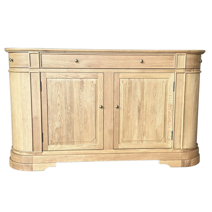 Breslin Curved Sideboard - Natural Oak 2 door, 2 draw