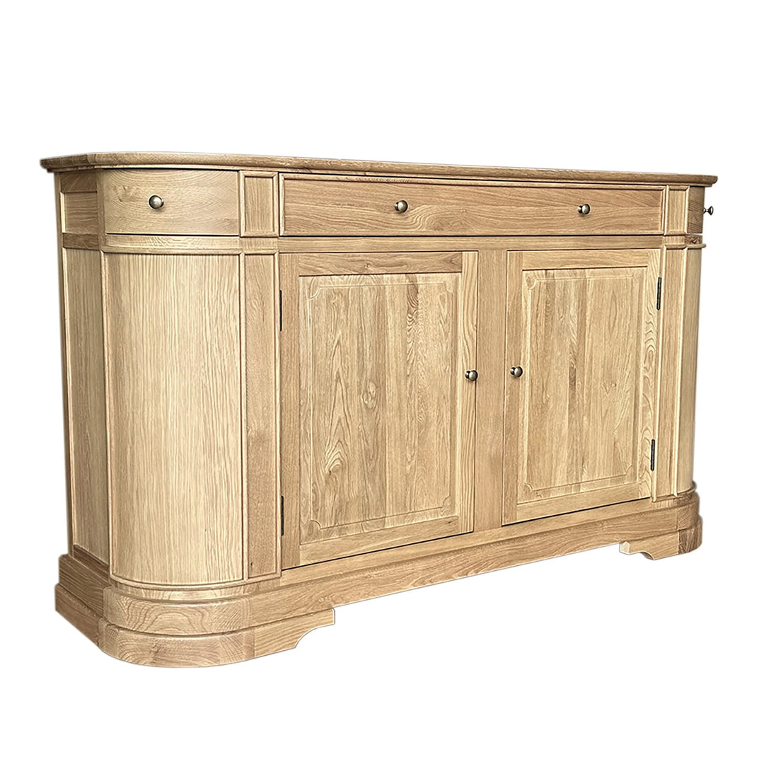 Breslin Curved Sideboard - Natural Oak