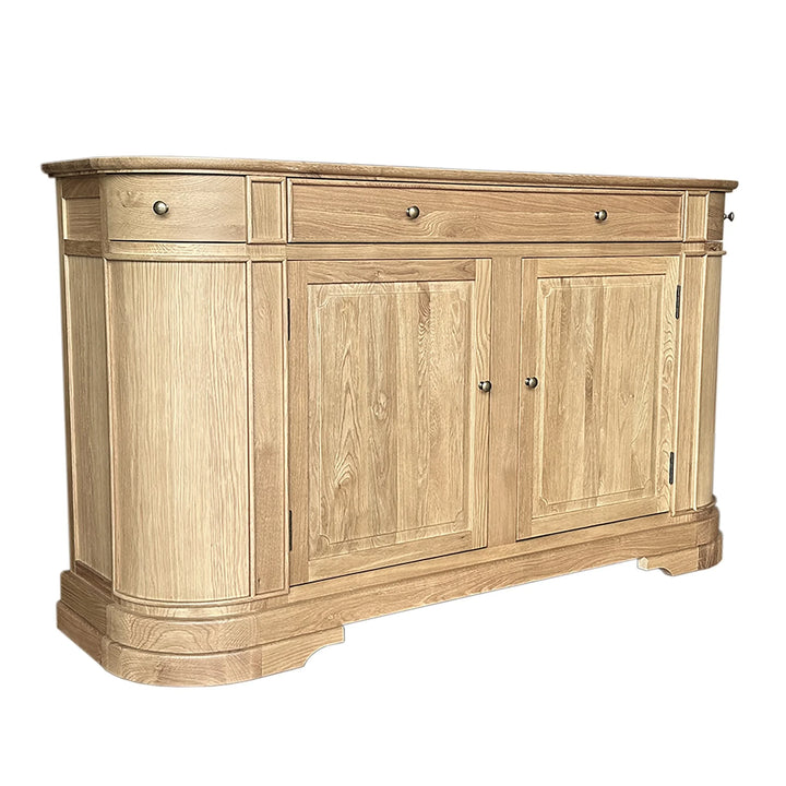 Breslin Curved Sideboard - Natural Oak