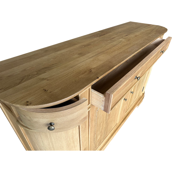 Breslin Curved Sideboard - Natural Oak