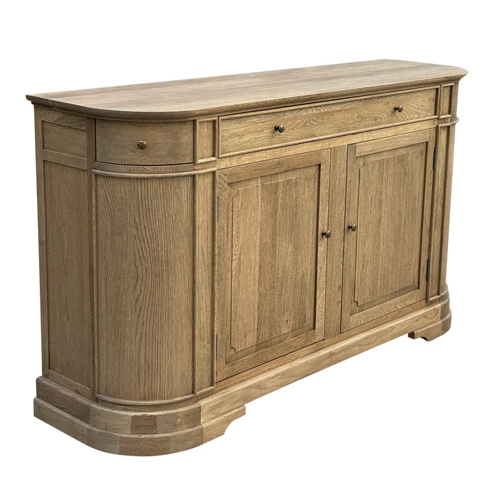 Breslin Curved Sideboard - Weathered Oak