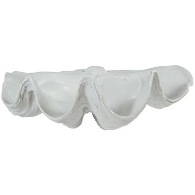 White clam shell polyresin