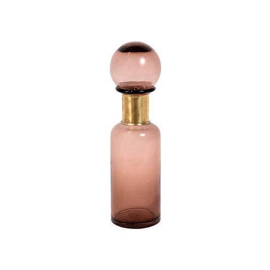 Cleveland Plum Glass Bottle - Gold Neck