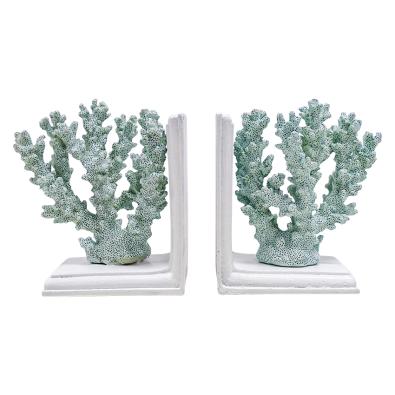 Coral Bookend Set  - Coloured Coral